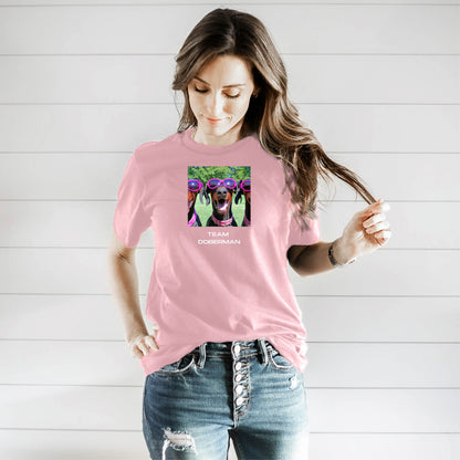 Doberman 2P Adult F Unisex t-shirt