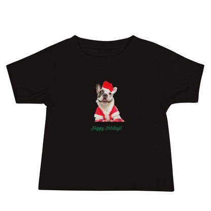 French Bulldog 2HH Xmas Baby Jersey Short Sleeve Tee