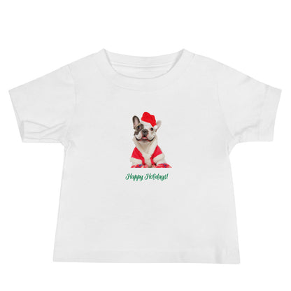 French Bulldog 2HH Xmas Baby Jersey Short Sleeve Tee