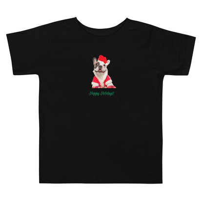 French Bulldog 2HH Xmas Toddler Short Sleeve Tee