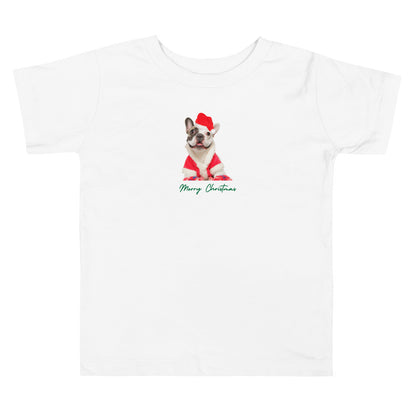 French Bulldog 2MC Xmas Toddler Short Sleeve Tee