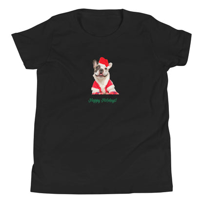 French Bulldog 2HH Xmas Youth Short Sleeve T-Shirt