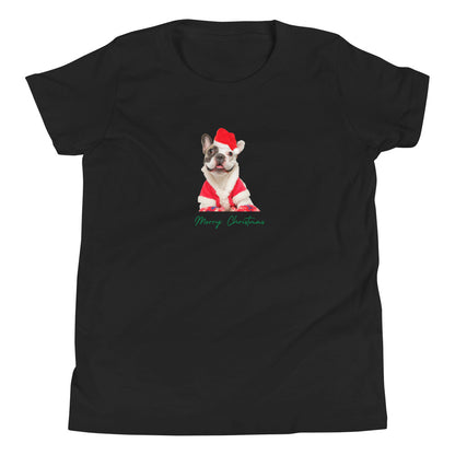 French Bulldog 2MC Xmas Youth Short Sleeve T-Shirt