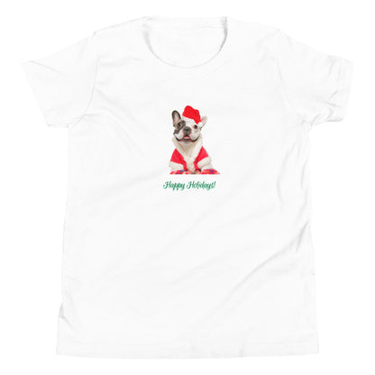 French Bulldog 2HH Xmas Youth Short Sleeve T-Shirt