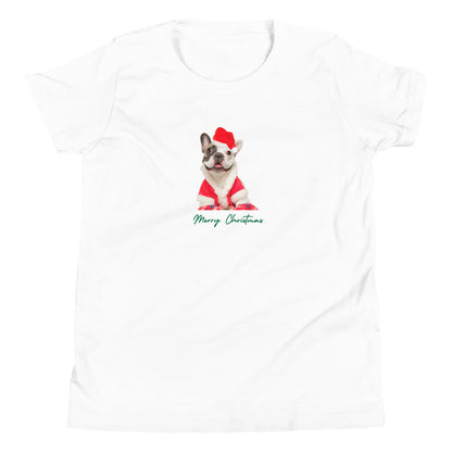 French Bulldog 2MC Xmas Youth Short Sleeve T-Shirt